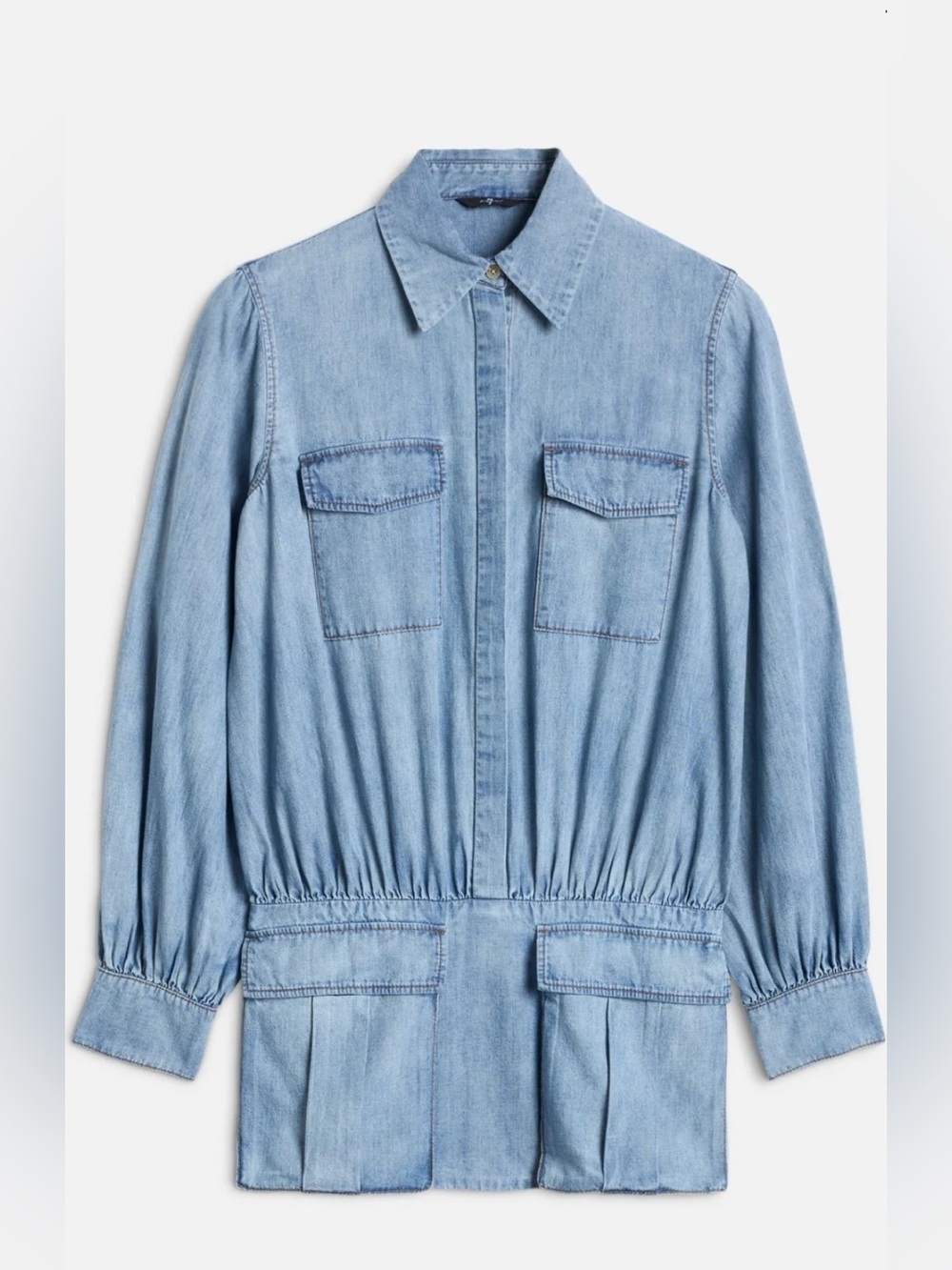 7 for all mankind UTILITY MINI DRESS in Chambray